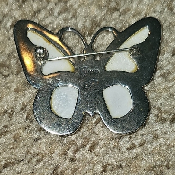 New Carolyn Pollack Signed Colorful Butterfly Brooch - Picture 2 of 5